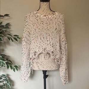 Wild Honey Multicolor Knit Crop Top Sweater Y2K Size Medium